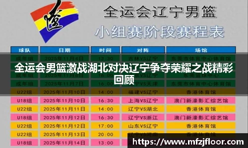 beats365全运会男篮激战湖北对决辽宁争夺荣耀之战精彩回顾